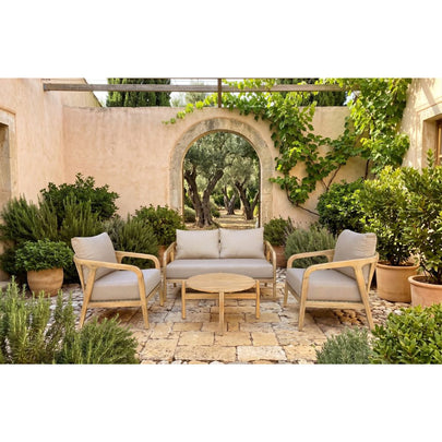 Hartley Outdoor 2+1+1 Timber Lounge Set with Coffee Table