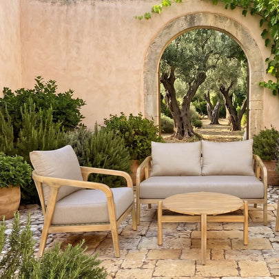 Hartley Outdoor 1 Seater Timber Arm Chair