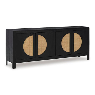 Hendrix Indoor Timber And Rattan Buffet Sideboard