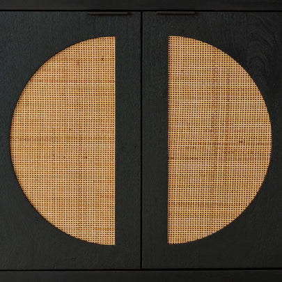 Hendrix Indoor Timber And Rattan Buffet Sideboard