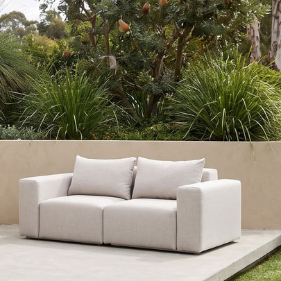 Henley Outdoor 2 Seater Fabric and Aluminium Lounge