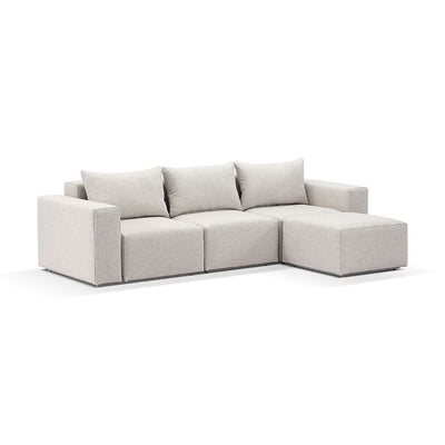 Henley Outdoor Fabric and Aluminium Modular Chaise Lounge