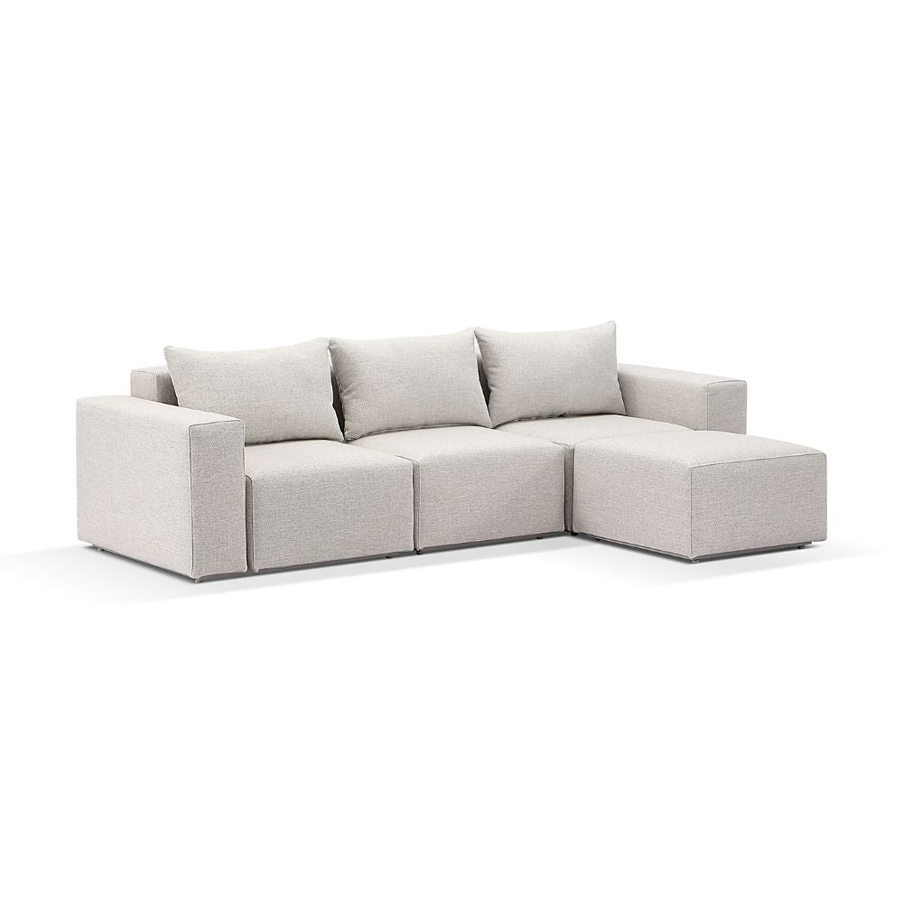 Henley Outdoor Fabric and Aluminium Modular Chaise Lounge
