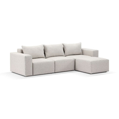 Henley Outdoor Fabric and Aluminium Modular Chaise Lounge