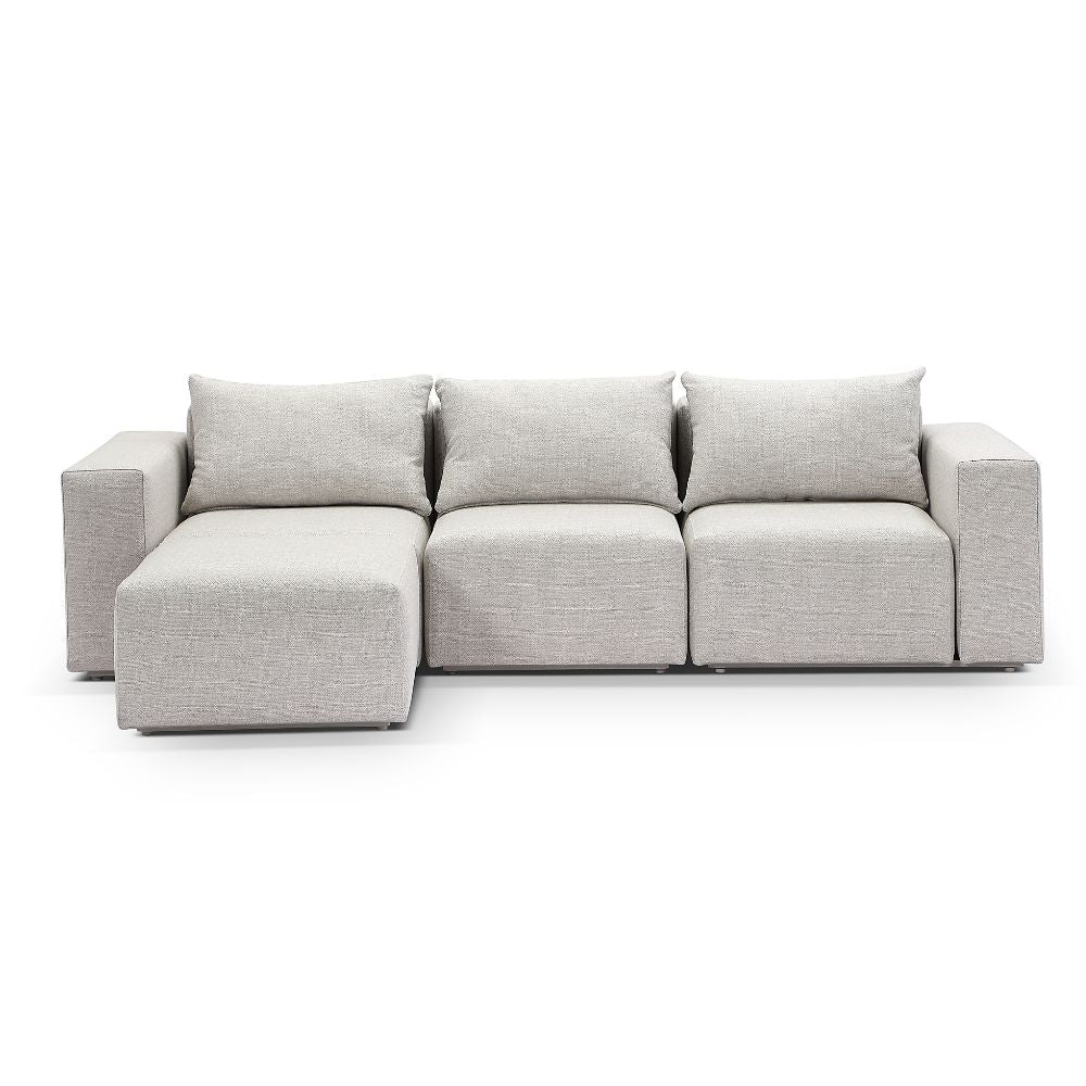 Henley Outdoor Fabric and Aluminium Modular Chaise Lounge