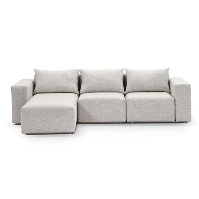 Henley Outdoor Fabric and Aluminium Modular Chaise Lounge