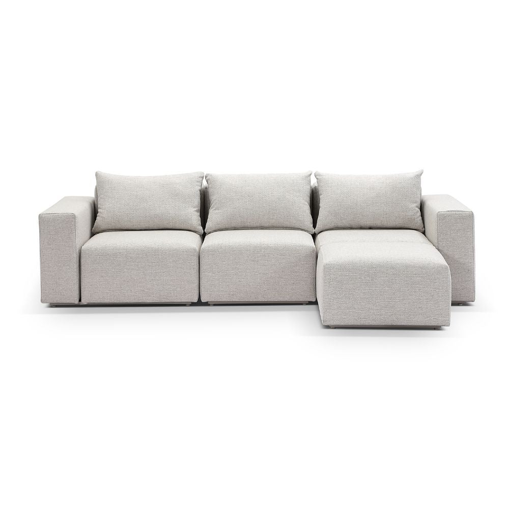 Henley Outdoor Fabric and Aluminium Modular Chaise Lounge