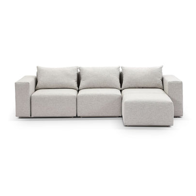 Henley Outdoor Fabric and Aluminium Modular Chaise Lounge