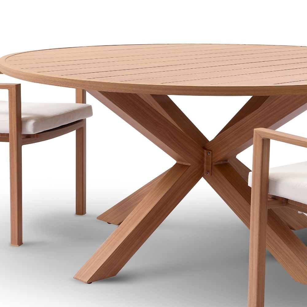 Houston Outdoor 1.5m Round Aluminium Dining Table