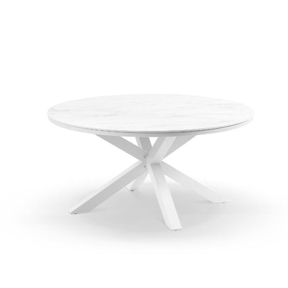 Hugo 1.5m Outdoor Round Aluminium and Ceramic Dining Table