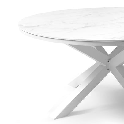 Hugo 1.5m Outdoor Round Aluminium and Ceramic Dining Table