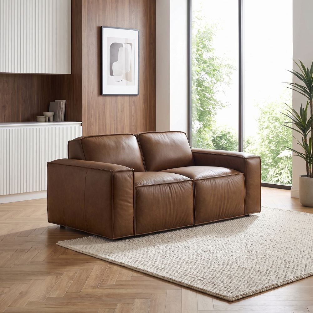 Richmond 2 Seater Indoor Leather Lounge Sofa