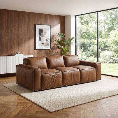 Richmond 3 Seater Indoor Leather Lounge Sofa