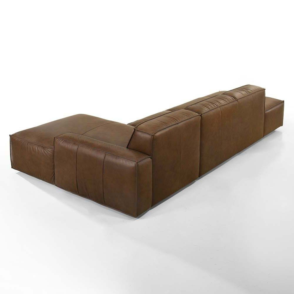 Richmond Indoor Leather Chaise Lounge Sofa Set