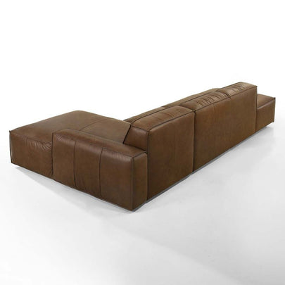 Richmond Indoor Leather Chaise Lounge Sofa Set
