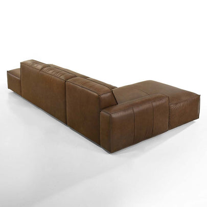 Richmond Indoor Leather Chaise Lounge Sofa Set