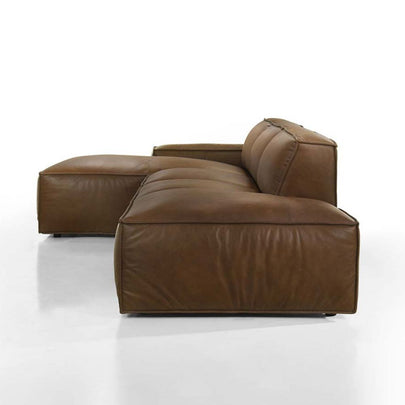 Richmond Indoor Leather Chaise Lounge Sofa Set