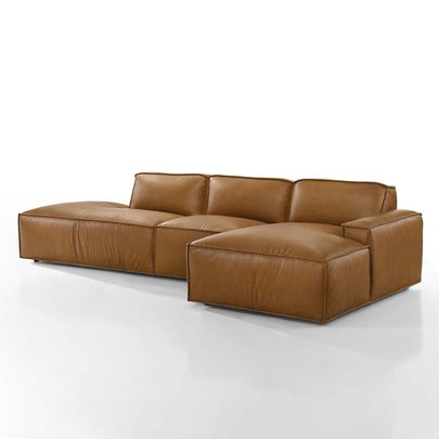 Richmond Indoor Leather Chaise Lounge Sofa Set