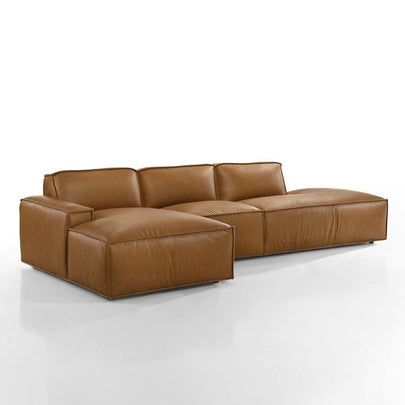 Richmond Indoor Leather Chaise Lounge Sofa Set