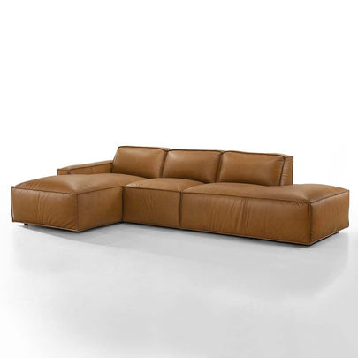 Richmond Indoor Leather Chaise Lounge Sofa Set