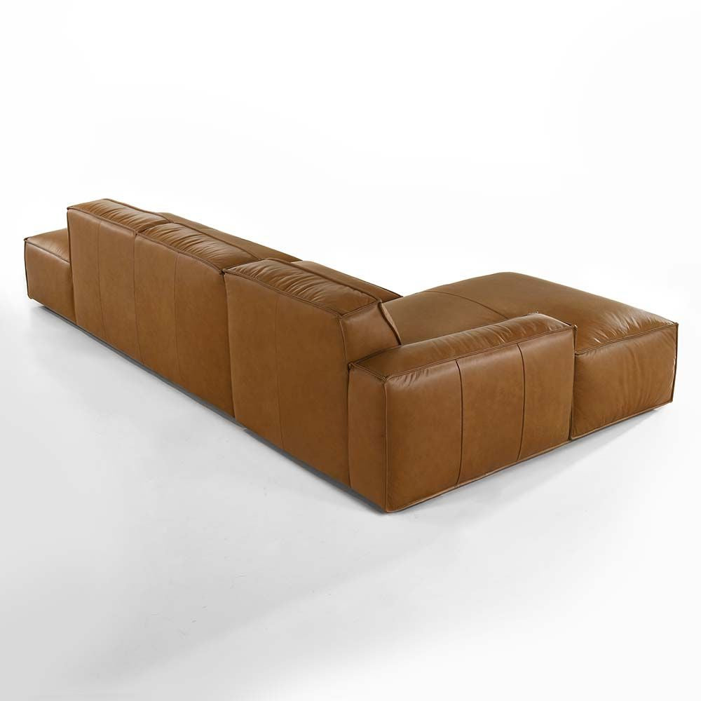 Richmond Indoor Leather Chaise Lounge Sofa Set