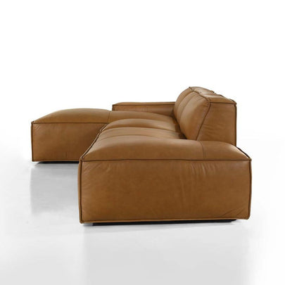 Richmond Indoor Leather Chaise Lounge Sofa Set