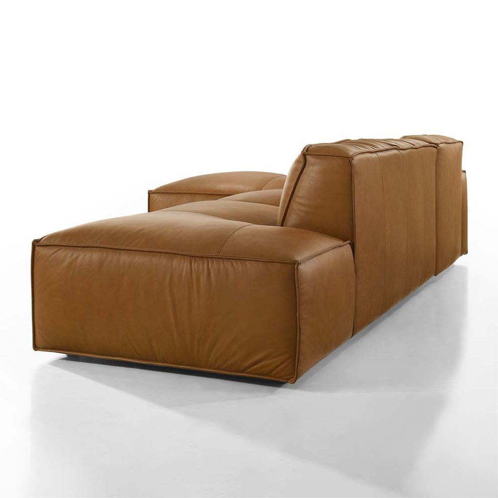 Richmond Indoor Leather Chaise Lounge Sofa Set