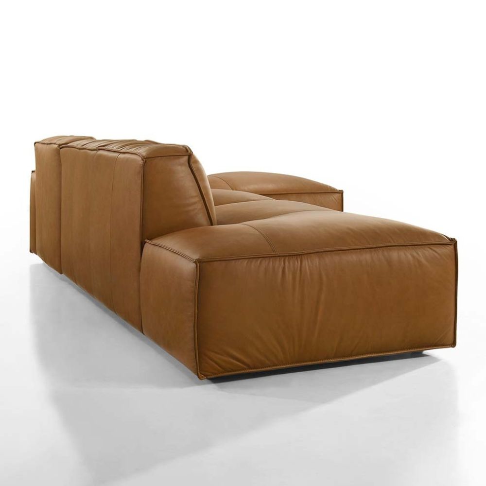 Richmond Indoor Leather Chaise Lounge Sofa Set