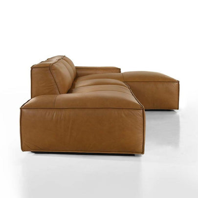 Richmond Indoor Leather Chaise Lounge Sofa Set