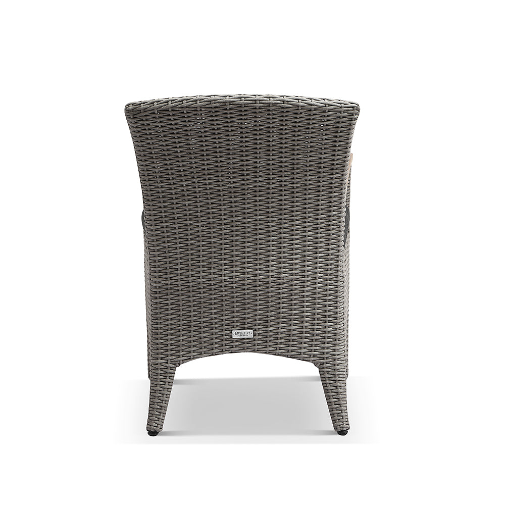 Kai Outdoor Wicker and Teak Dining Arm Chair