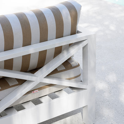 Kansas 3+2+1 seater Outdoor Aluminium Lounge Set with Coffee Table in Sunbrella