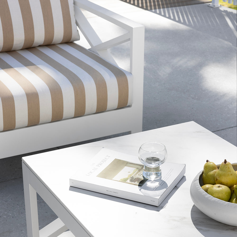 Kansas Outdoor Aluminium with Ceramic Top Coffee Table
