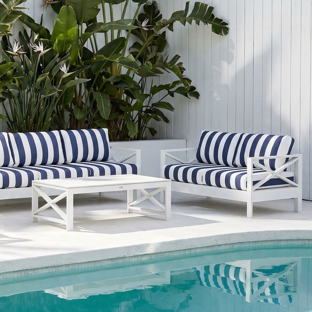 Kansas 2 seater Outdoor Aluminium Lounge