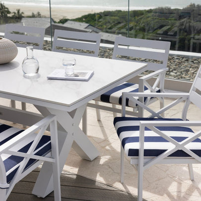Kansas Outdoor Ceramic 3m  Aluminium Dining Table