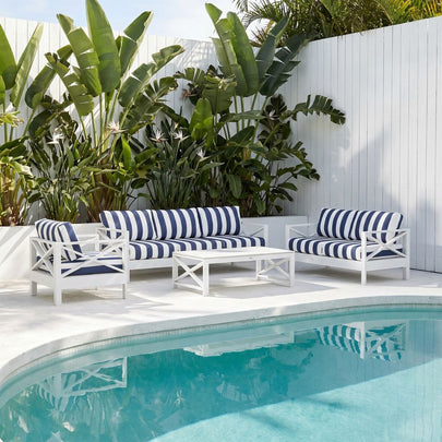 Kansas 3+2+1 seater Outdoor Aluminium Lounge Set with Coffee Table