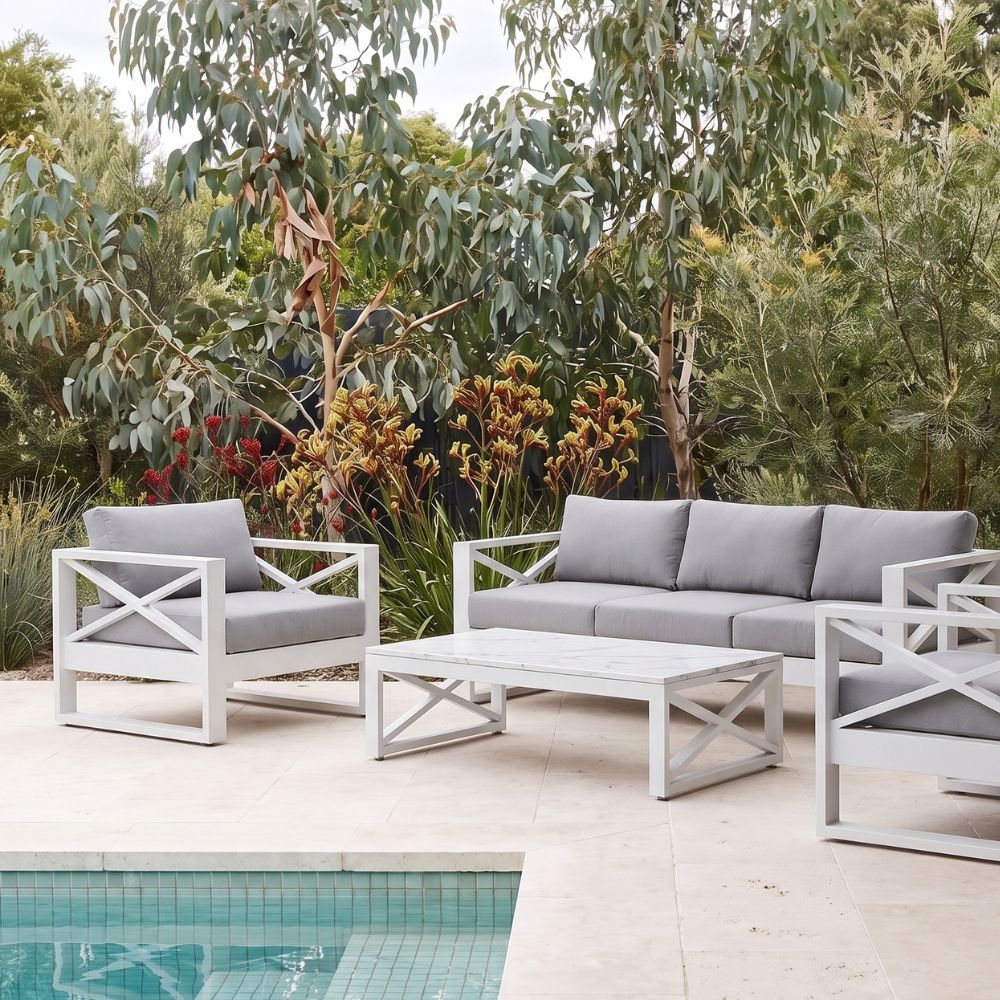 Kansas 3 seater Outdoor Aluminium Lounge