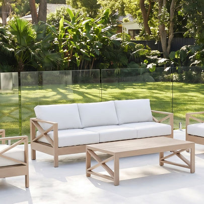 Kansas 3 seater Outdoor Aluminium Lounge