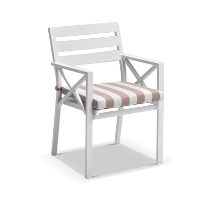 Houston Outdoor 1.8m Round Dining Set with 8 Kansas Chairs in Sunbrella