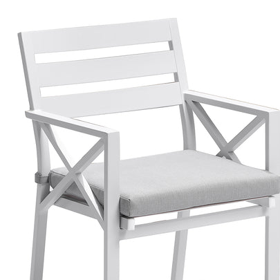 Kansas Outdoor Ceramic 2m Aluminium Dining Table with 8 Chairs Setting