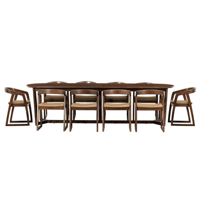 Kingscliff 10 Seater Rectangle Indoor Timber Dining Table and Chairs Setting