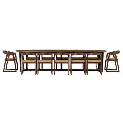 Kingscliff 12 Seater Rectangle Indoor Timber Dining Table and Chairs Setting