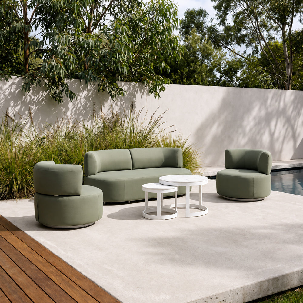 Onslow 2+1+1 Outdoor Lounge with Round Coffee Table Set