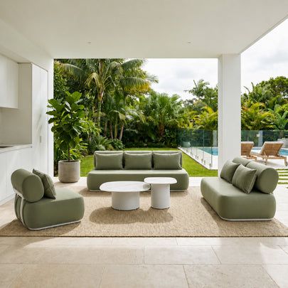 Norfolk 3+2+1 Outdoor Aluminium Lounge with Coffee Table Set