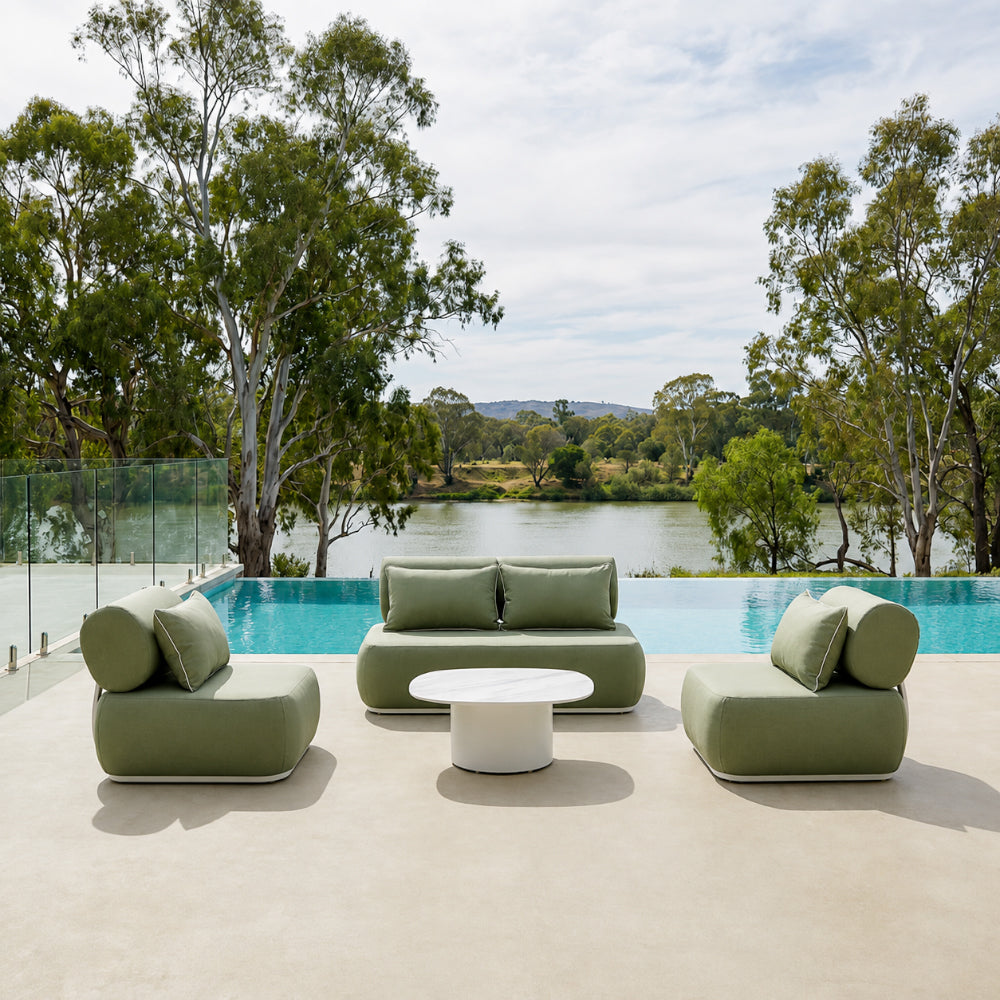 Norfolk 2+1+1 Outdoor Aluminium Lounge with Coffee Table Set