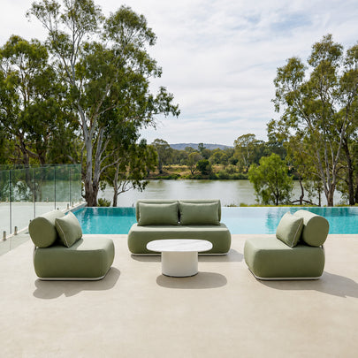 Norfolk 2+1+1 Outdoor Aluminium Lounge with Coffee Table Set