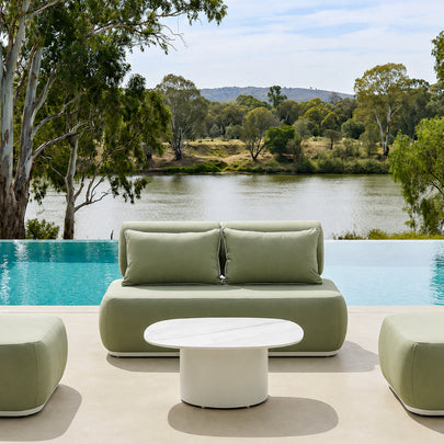 Norfolk 2 Seater Outdoor Aluminium Lounge