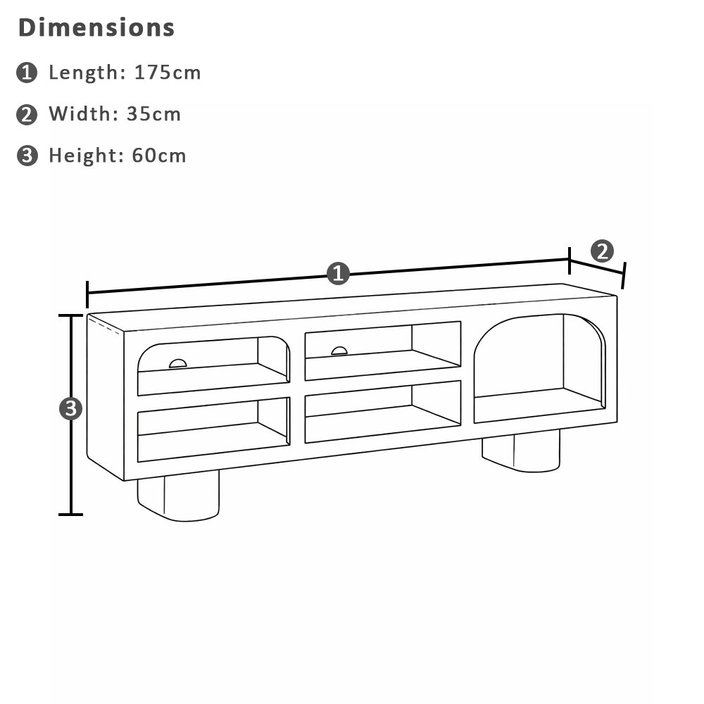 Large Beaumont Indoor Mango Wood TV Unit