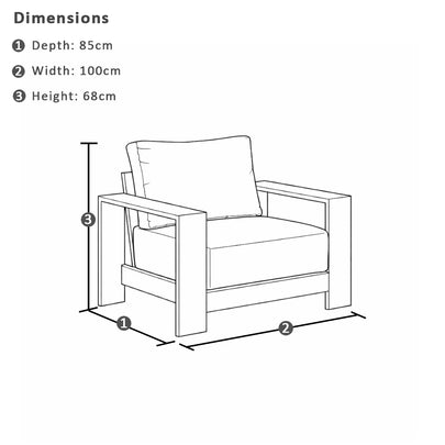 Mackay Outdoor Aluminium 3+1+1 Lounge Set with Coffee table