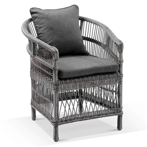 Watego Malawi Style Outdoor Wicker and Aluminium Dining Chair