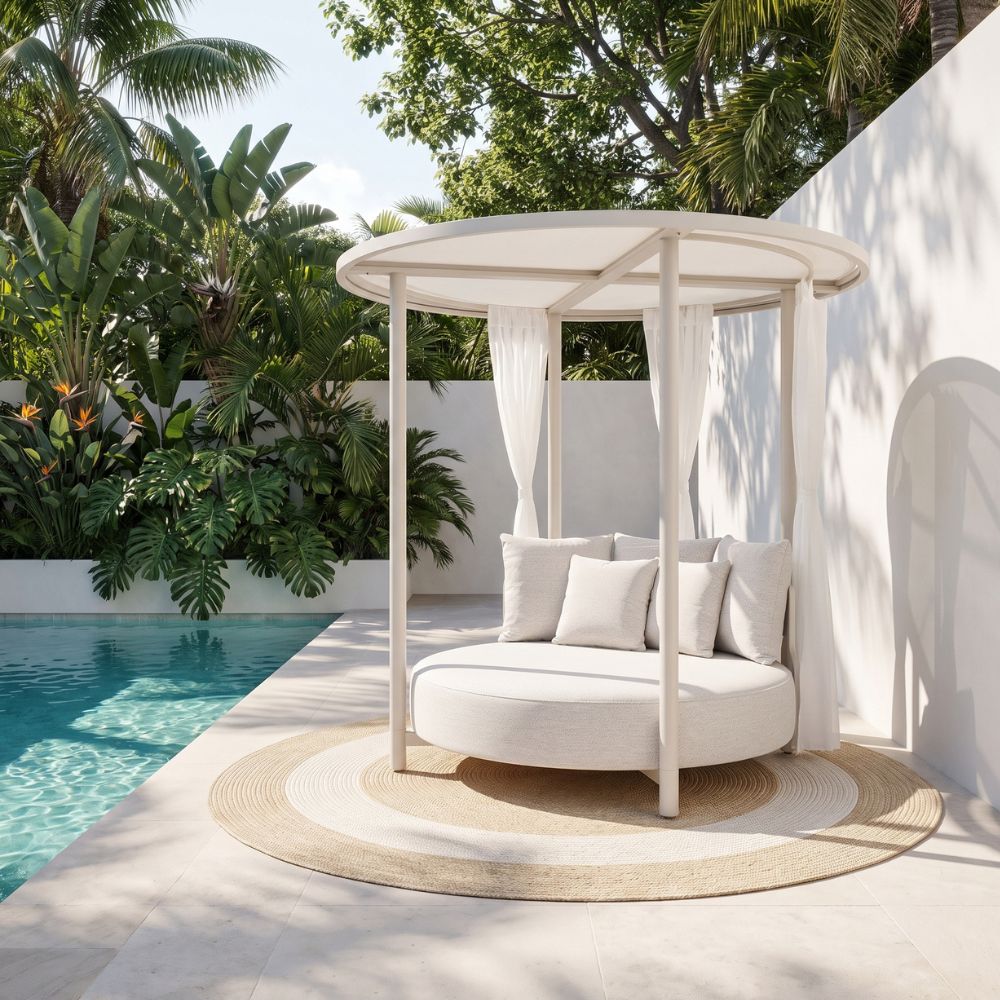 Malibu Outdoor Aluminium Round Cabana Daybed